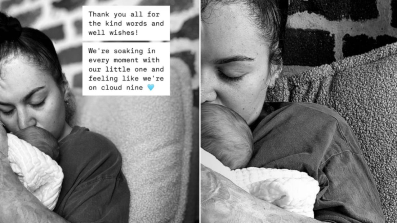 "Welcome to the world": Sophie Delezio shares first photos with baby boy