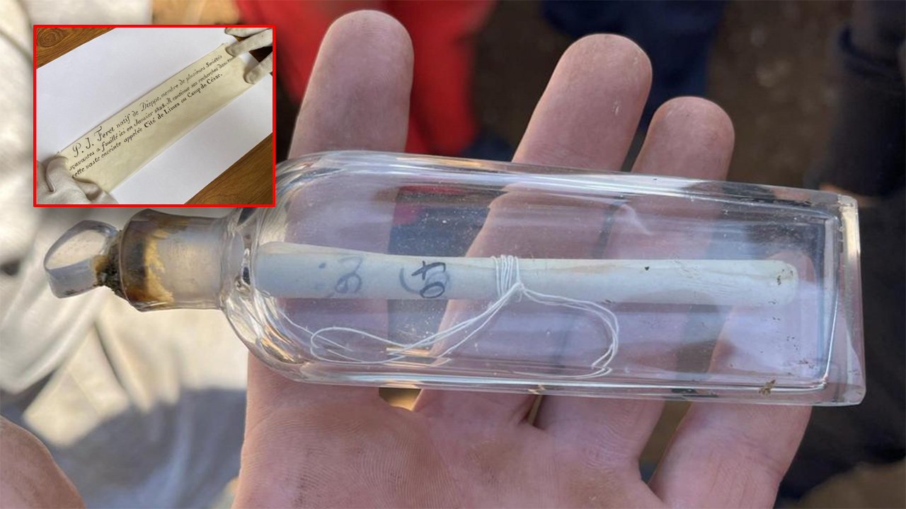 200-year-old message in a bottle unearthed