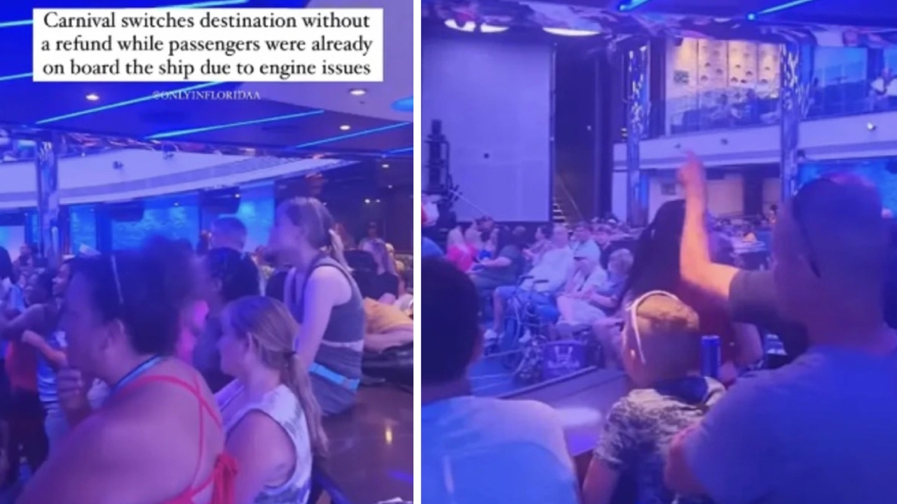 Chaos erupts over last-minute cruise itinerary change