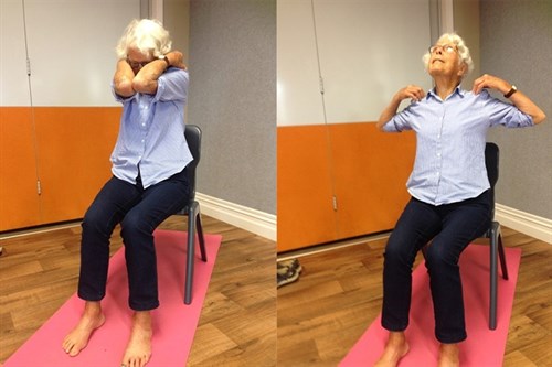 Three yoga exercises to relieve neck and shoulder stress | OverSixty