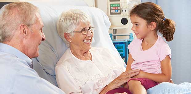 The best way to involve children in the care of a grandparent
