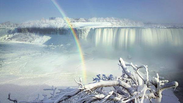 Niagara Falls has frozen