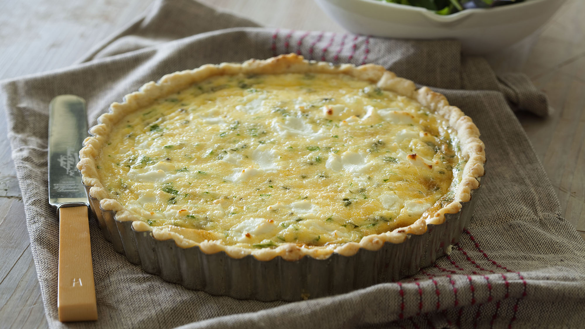 Goats cheese and herb tart | OverSixty