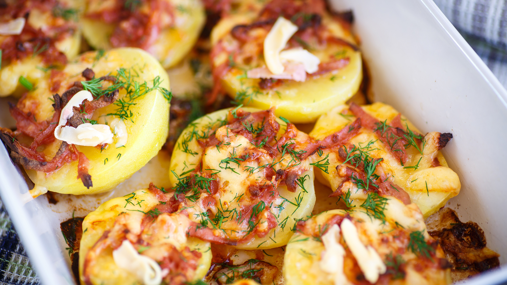 Cheese and bacon baked potatoes | OverSixty