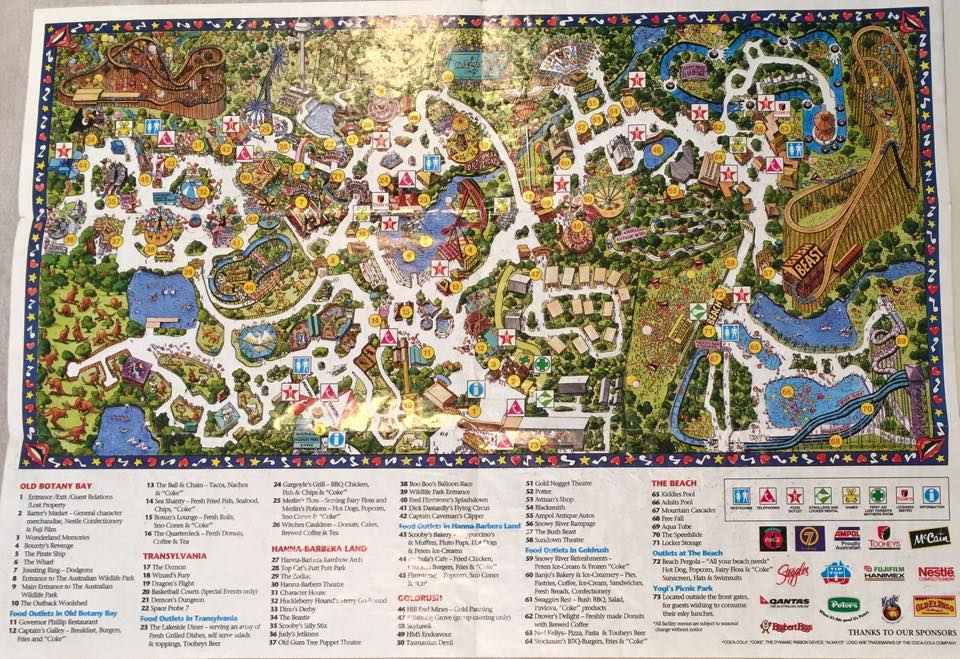 Wonderland Amusement Park Map