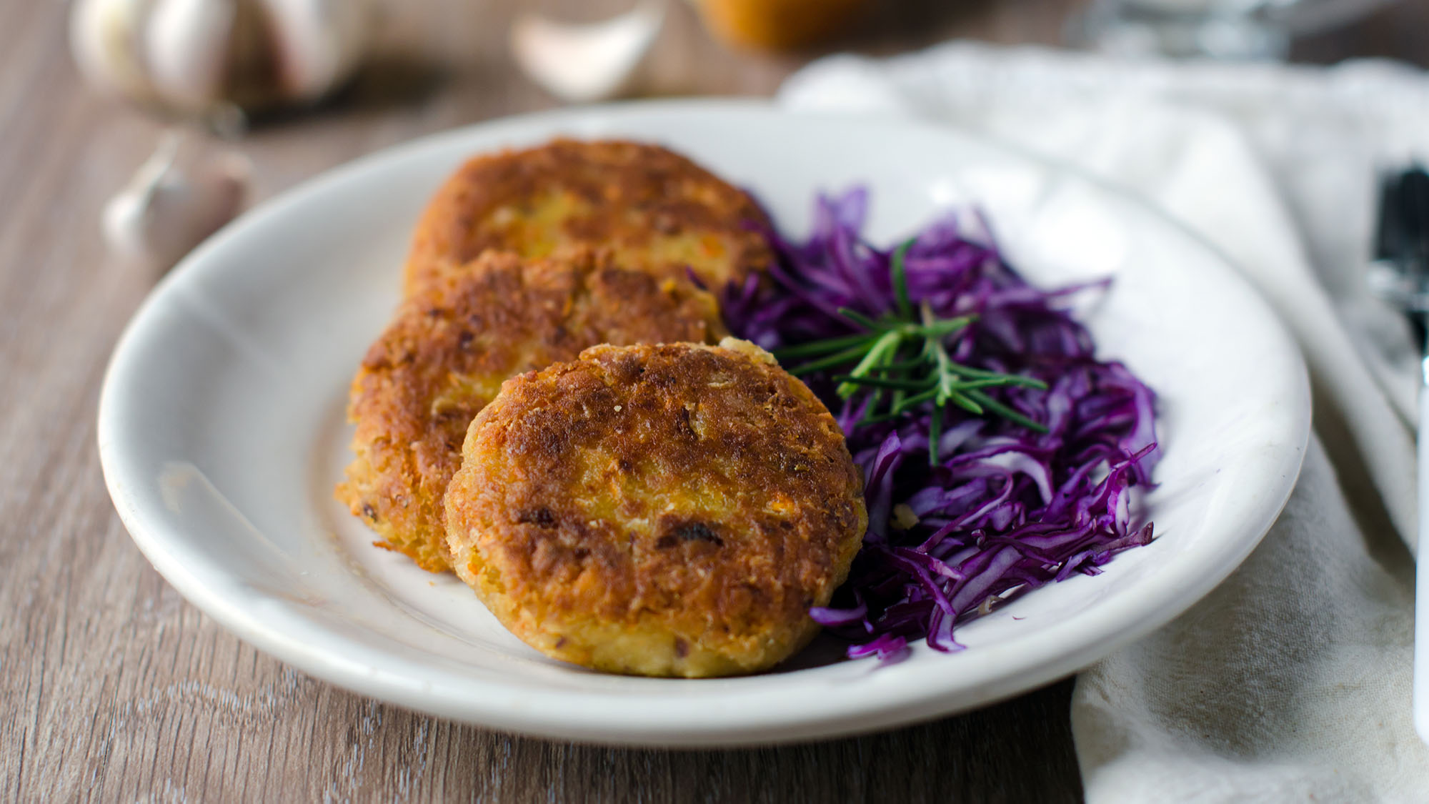 Spiced lentil patties OverSixty