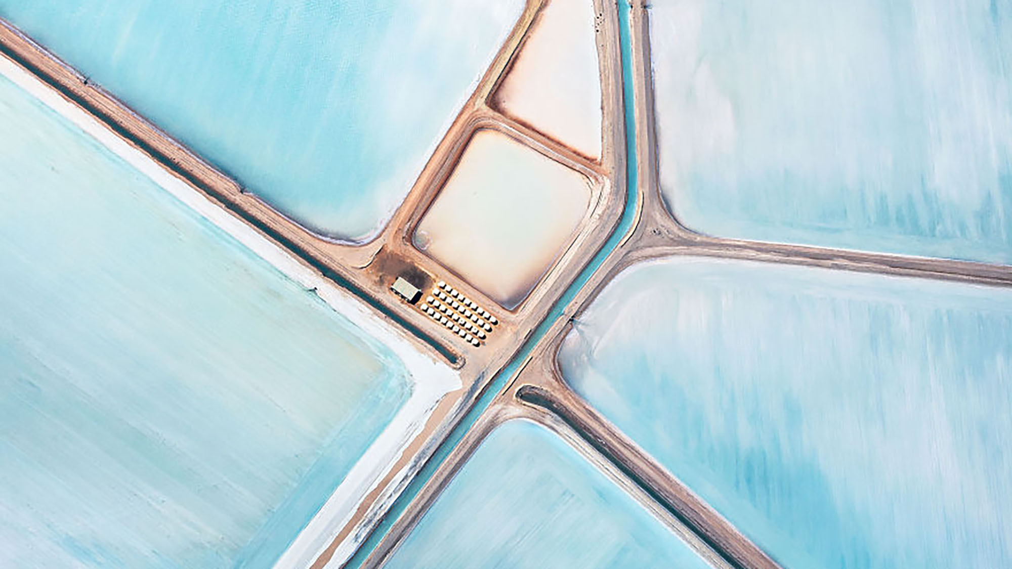 In pictures: Australia’s blue salt fields from above