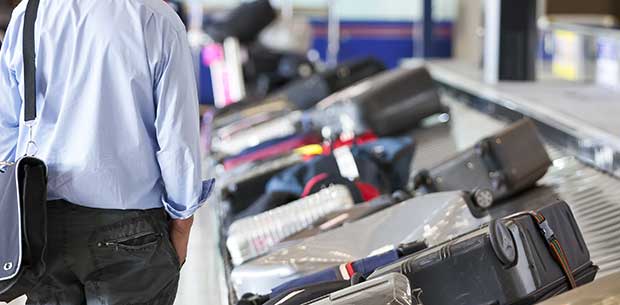 Angry passenger gets tired of waiting for his bag