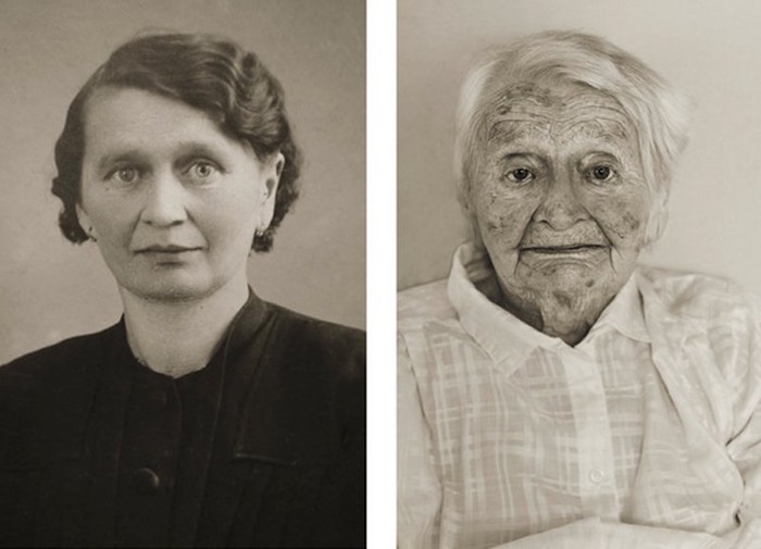 Then & now: 12 centenarians with portraits of their younger selves