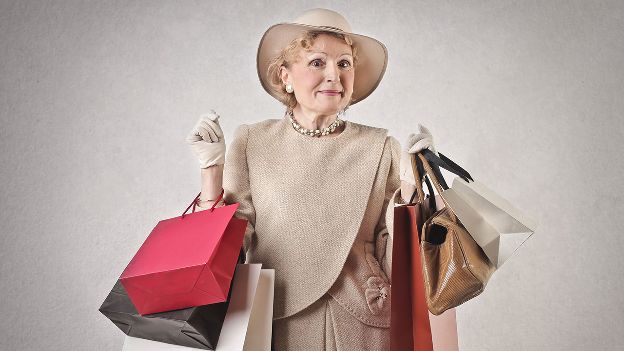 Premium Photo  Senior lady wardrobe. shopping and clothing options.  smiling elderly woman choosing trendy outfit.