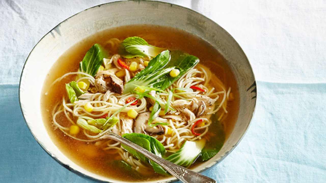 Warm up with chicken noodle soup