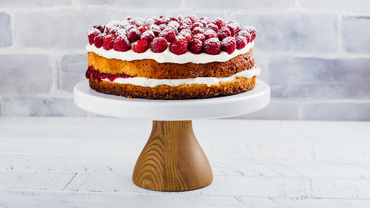 Maggie Beer's fresh raspberry cake