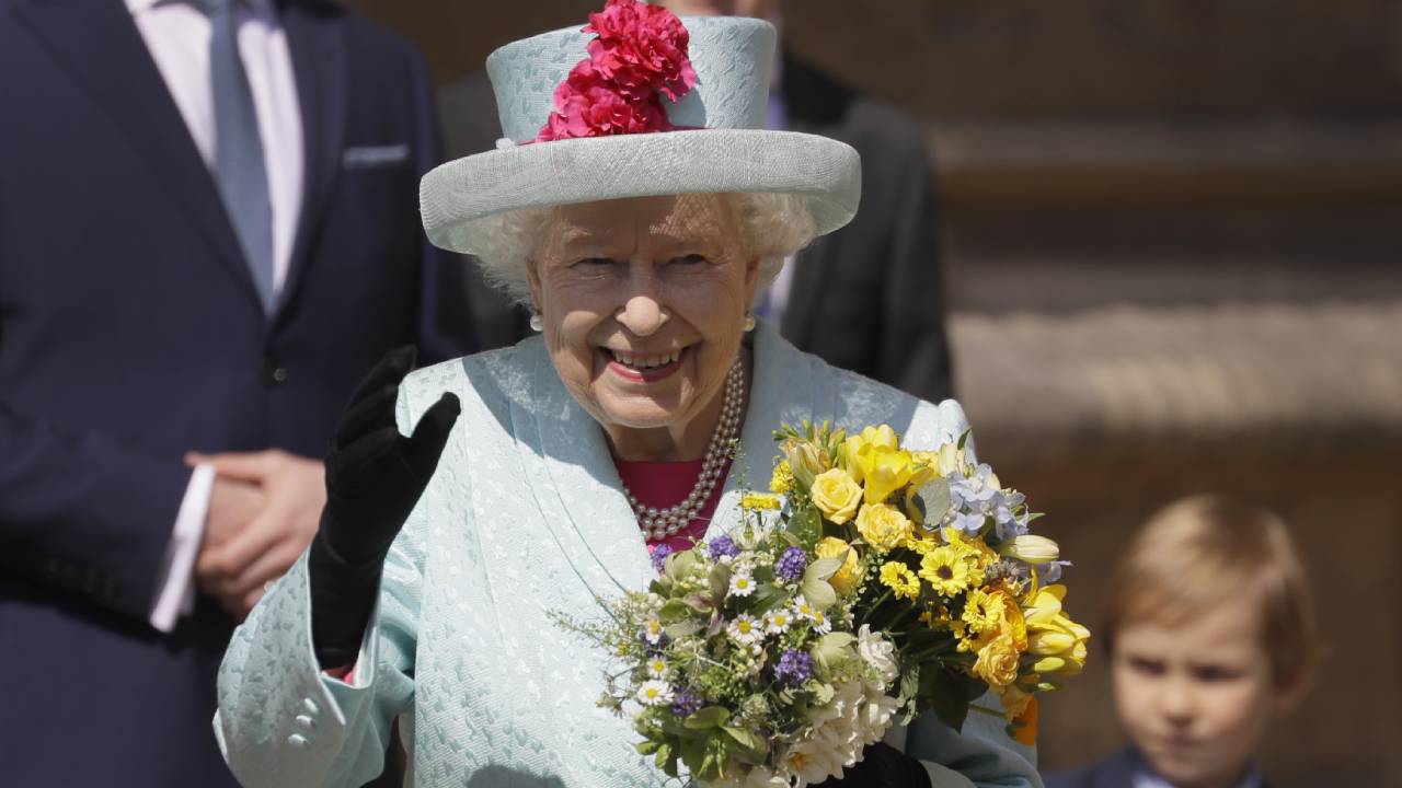"Absolutely thrilled": The Queen "beaming" when asked about her new great-grandchild 