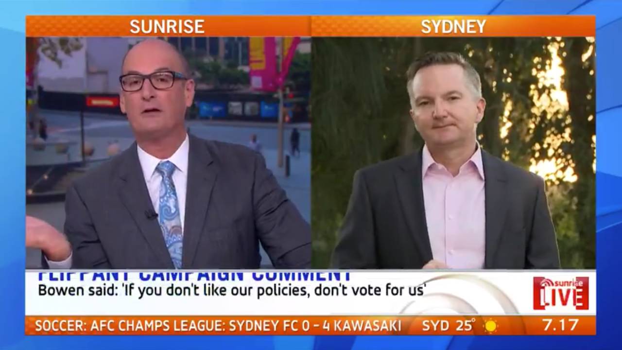 “How can you put your hand up to be leader?”: David Koch gives verbal smackdown to Chris Bowen