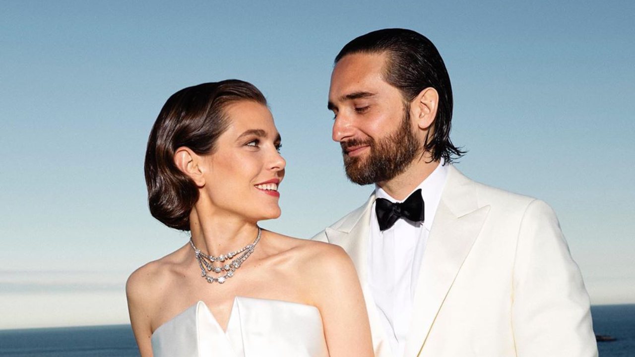 Just married! Charlotte Casiraghi channels late grandmother Princess Grace Kelly