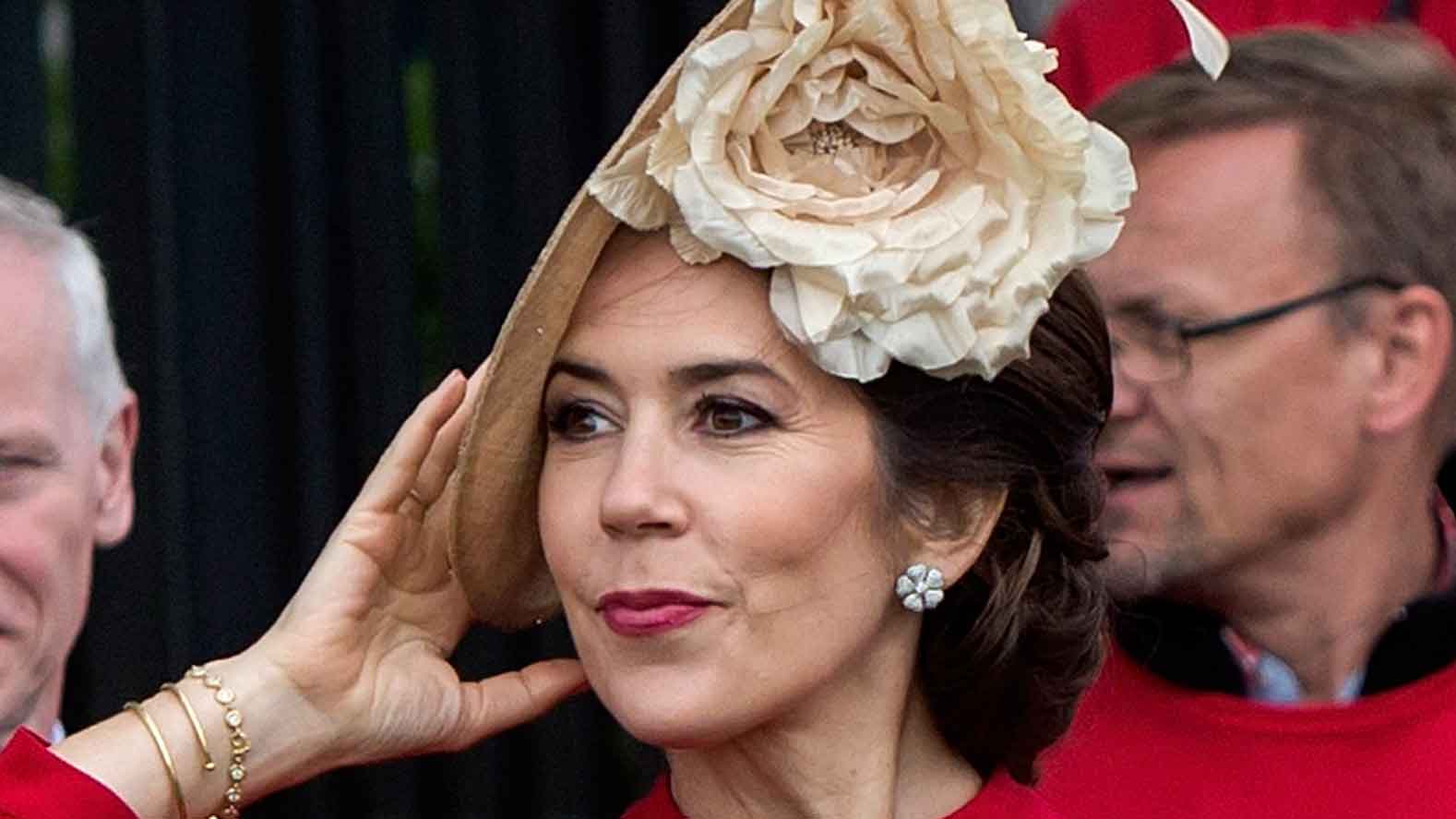 Vision in red! Princess Mary is all class and grace at special celebration