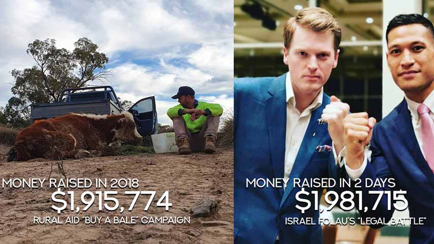 "You can't teach stupid": Folau receives more funds in two days than farmers' rural aid in one year