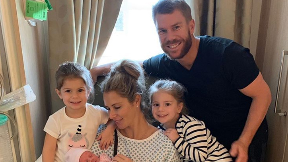 David and Candice Warner welcome third child