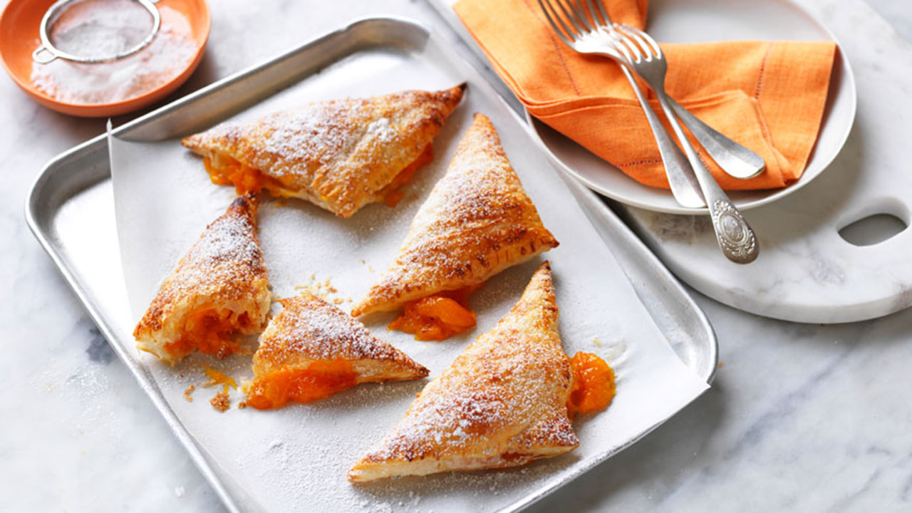 Refreshing apricot turnovers