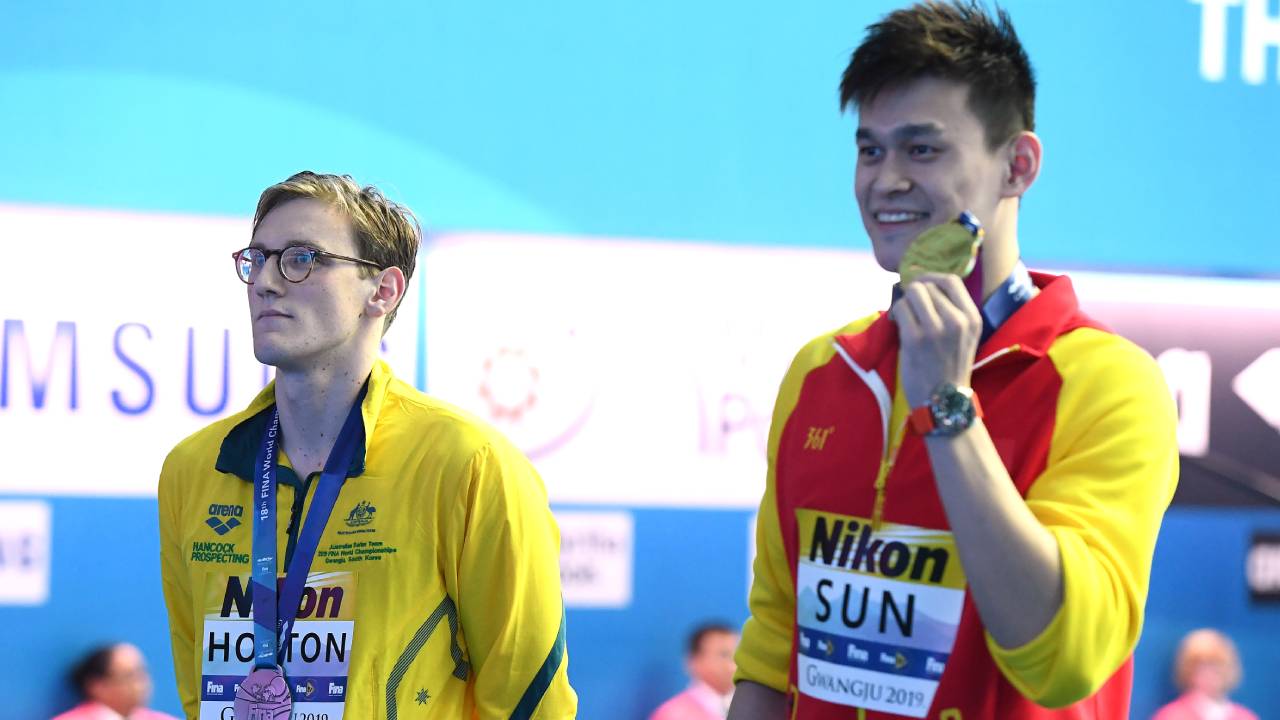 “Lack of respect”: China hits back at Mack Horton after refusing to share podium with Sun Yang