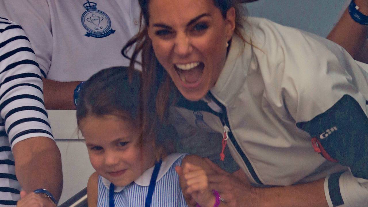 Royal mischief! Cheeky Princess Charlotte steals the show at the King's Cup regatta
