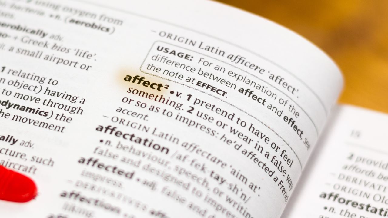 Affect or effect?: How to use the terms