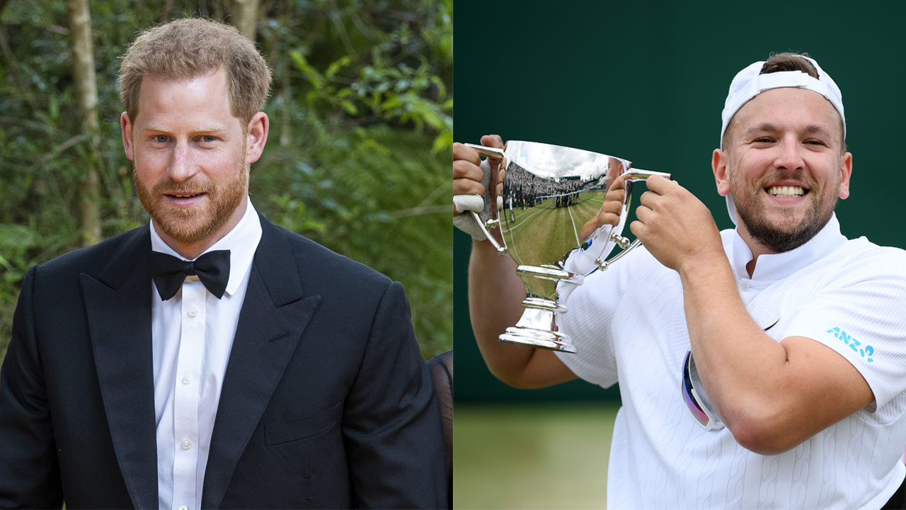 Cheeky! Prince Harry pens hilarious note to Wimbledon wheelchair champion Dylan Alcott