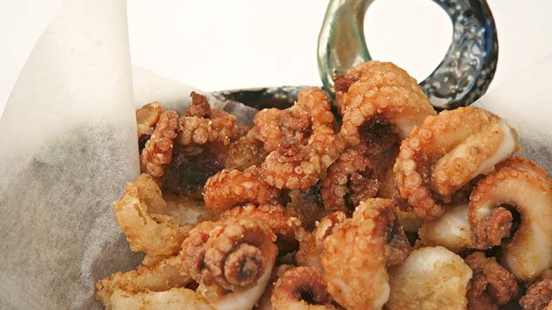 Try this deep-fried salt and pepper octopus