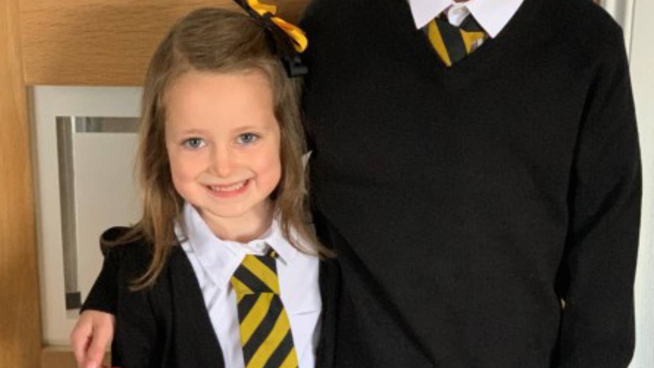 Young girl not impressed with her first day of school goes viral