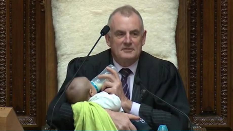 Why this photo of a politician feeding a baby has gone viral