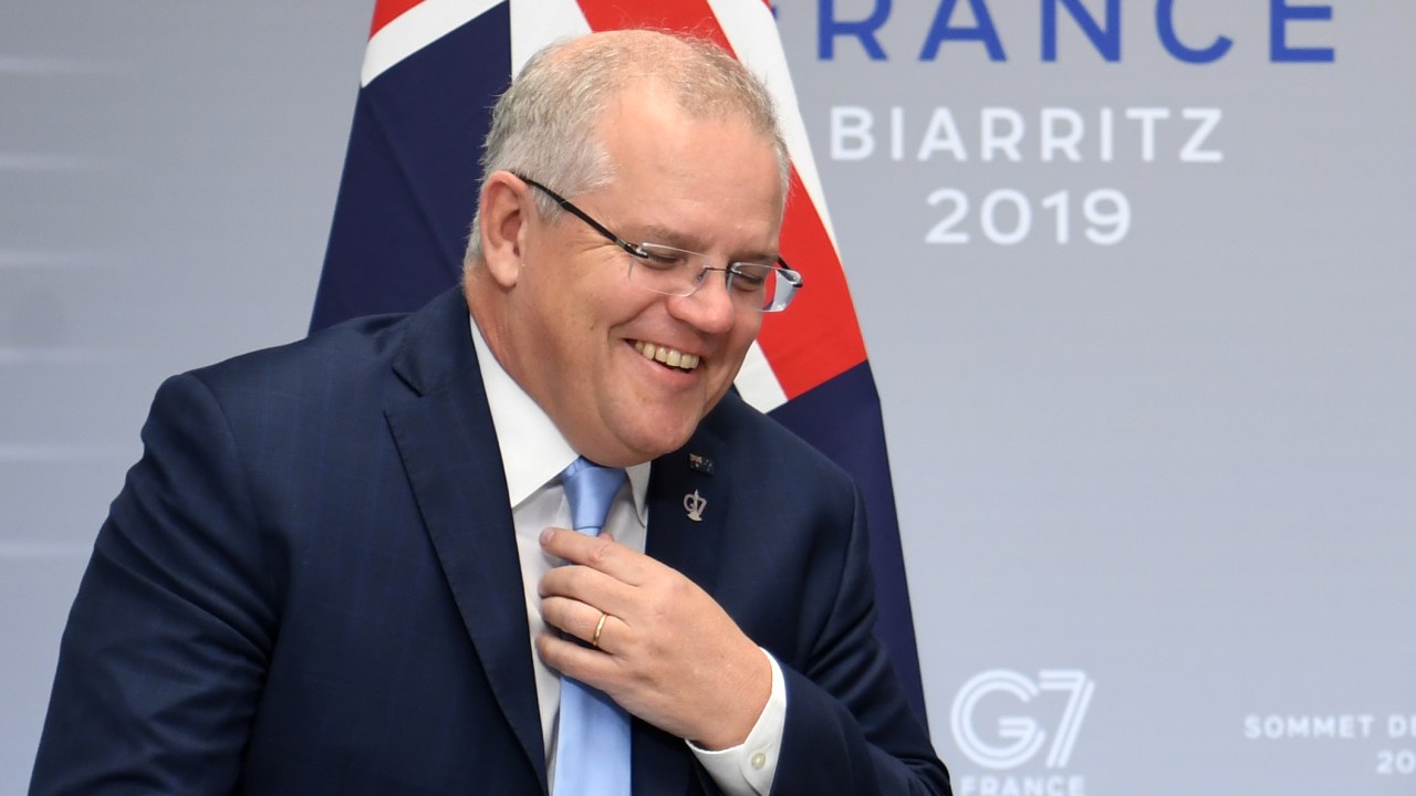 Scott Morrison’s awkward moment at G7 summit in France