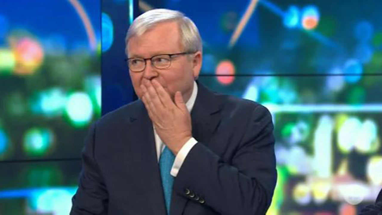“It’s bulls***”: Kevin Rudd leaves The Project viewers in hysterics as he mocks Donald Trump