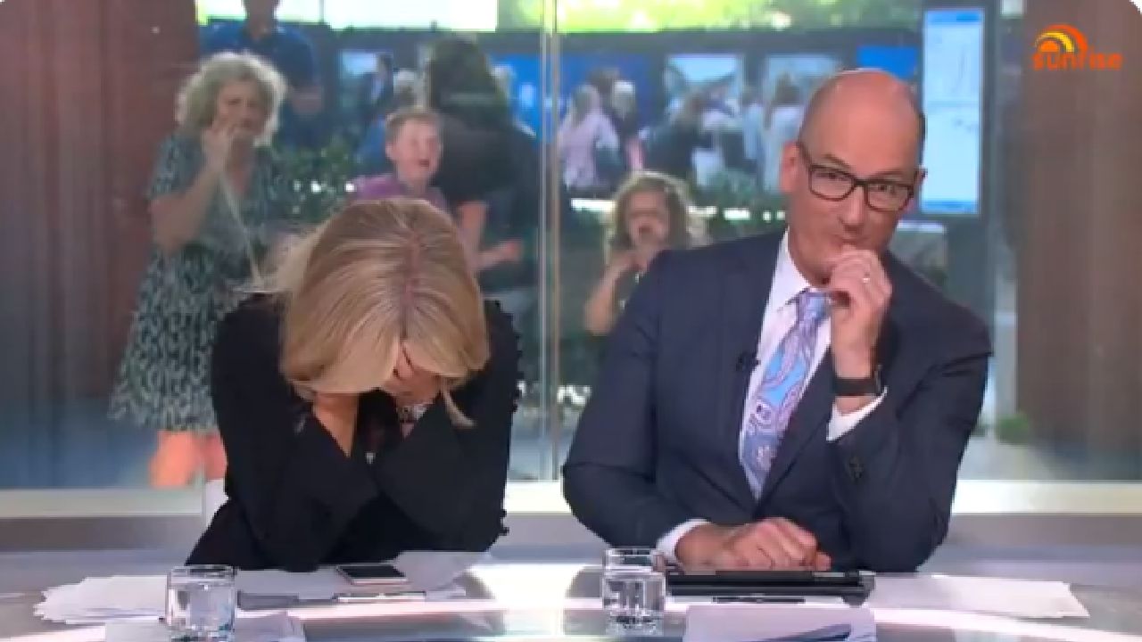 Sam Armytage shocks Sunrise co-hosts with raunchy slip of the tongue on live TV