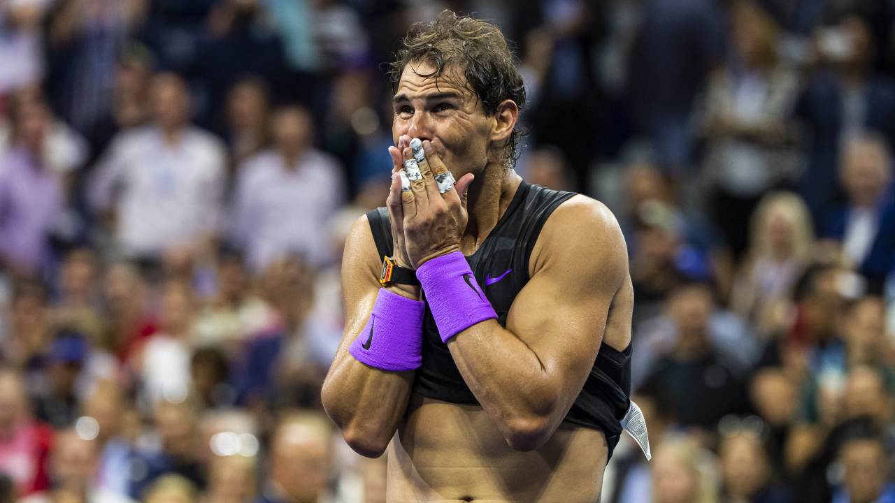 Rafael Nadal breaks down after "emotional" US Open win
