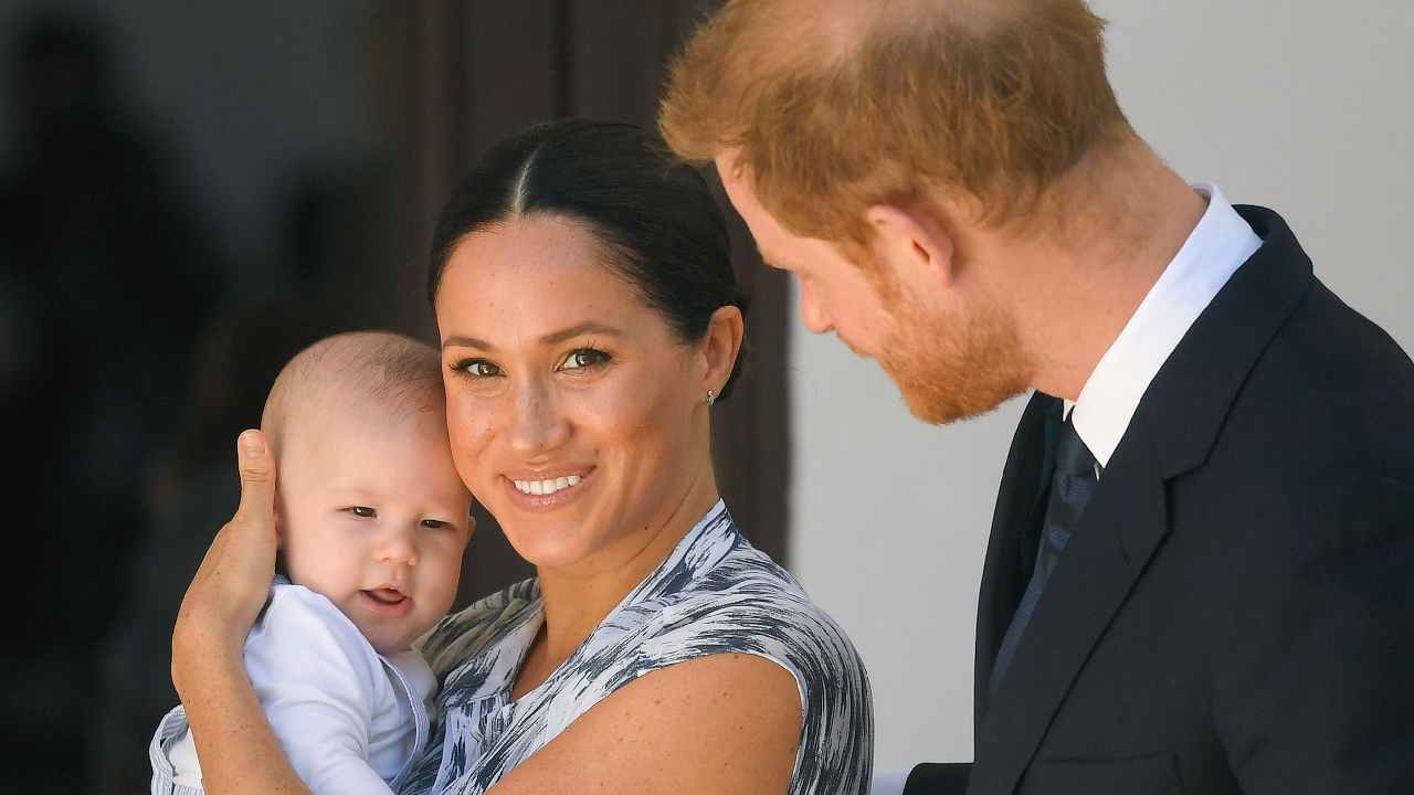 Rare video of baby Archie as Harry and Meghan introduce him to Archbishop Desmond