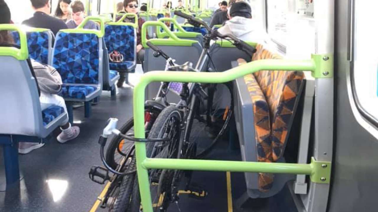 “Definitely not OK”: Photo of bikes on Melbourne train divides the internet