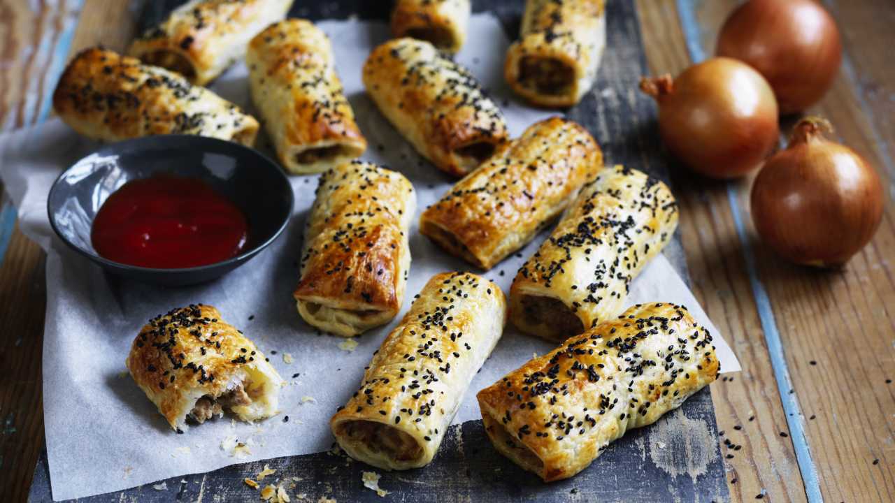 Pork and apple sausage rolls