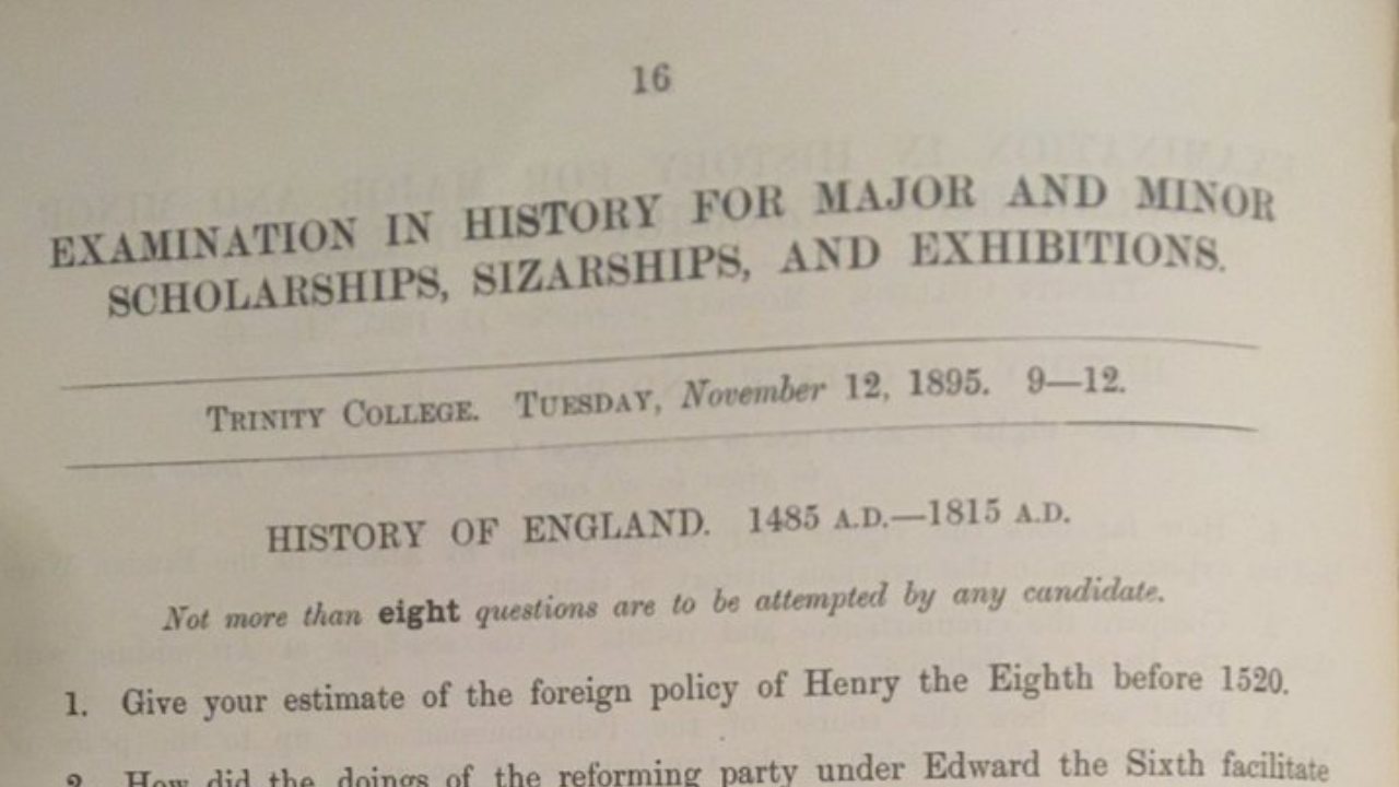 “Yeah, nah!”: University entrance exam from 1895 has people scratching their heads