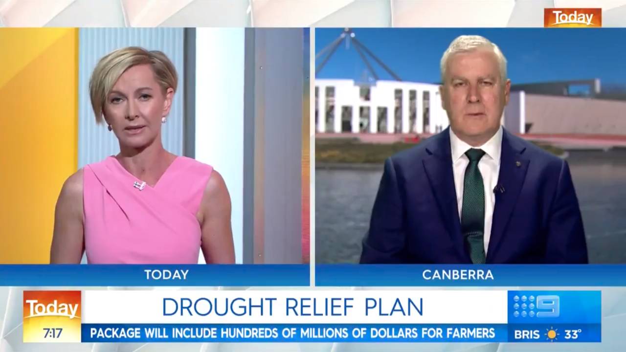 “It’s a pretty simple question”: Today host Deb Knight grills Deputy PM over drought plan