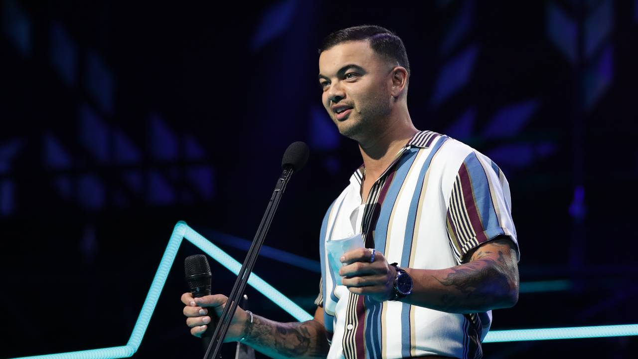 Guy Sebastian tears up while accepting Song of the Year award at the ARIAS