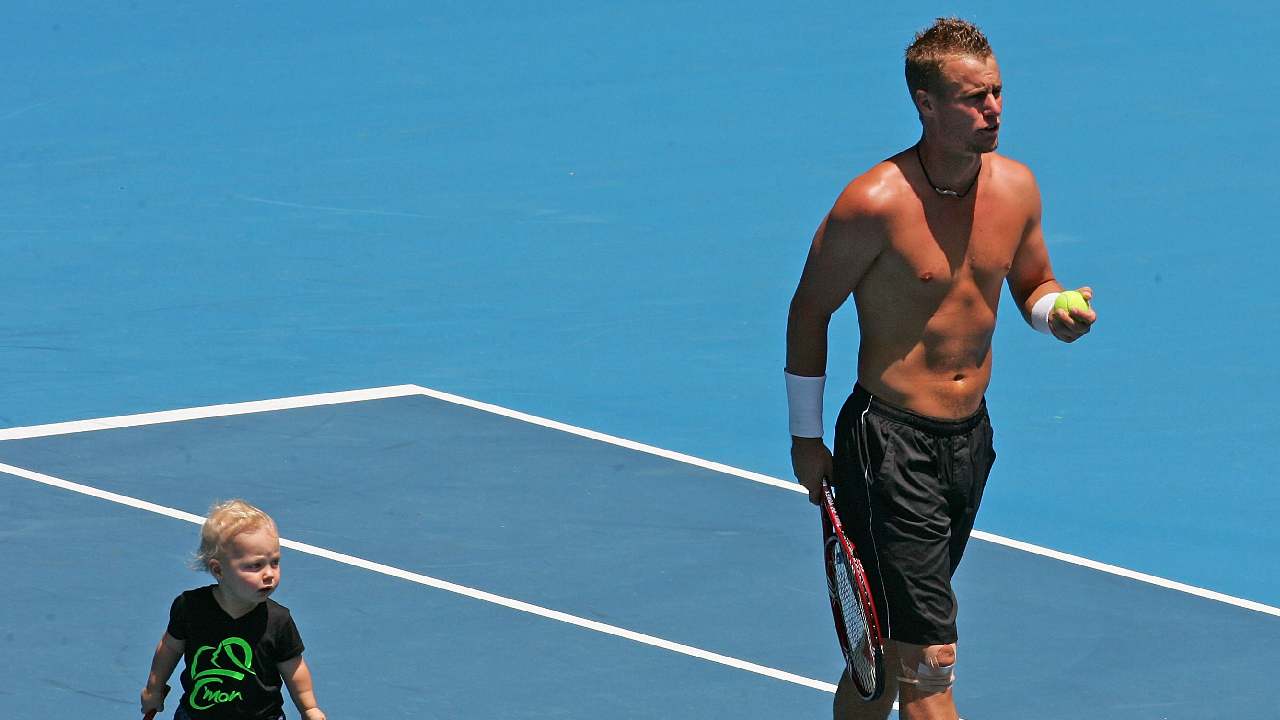 All grown up! Lleyton Hewitt’s son Cruz follows closely in his footsteps