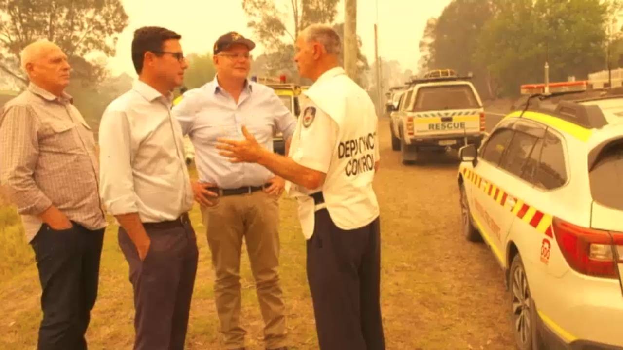 Furious locals in fire-ravaged town tell ScoMo he “should be ashamed of himself”