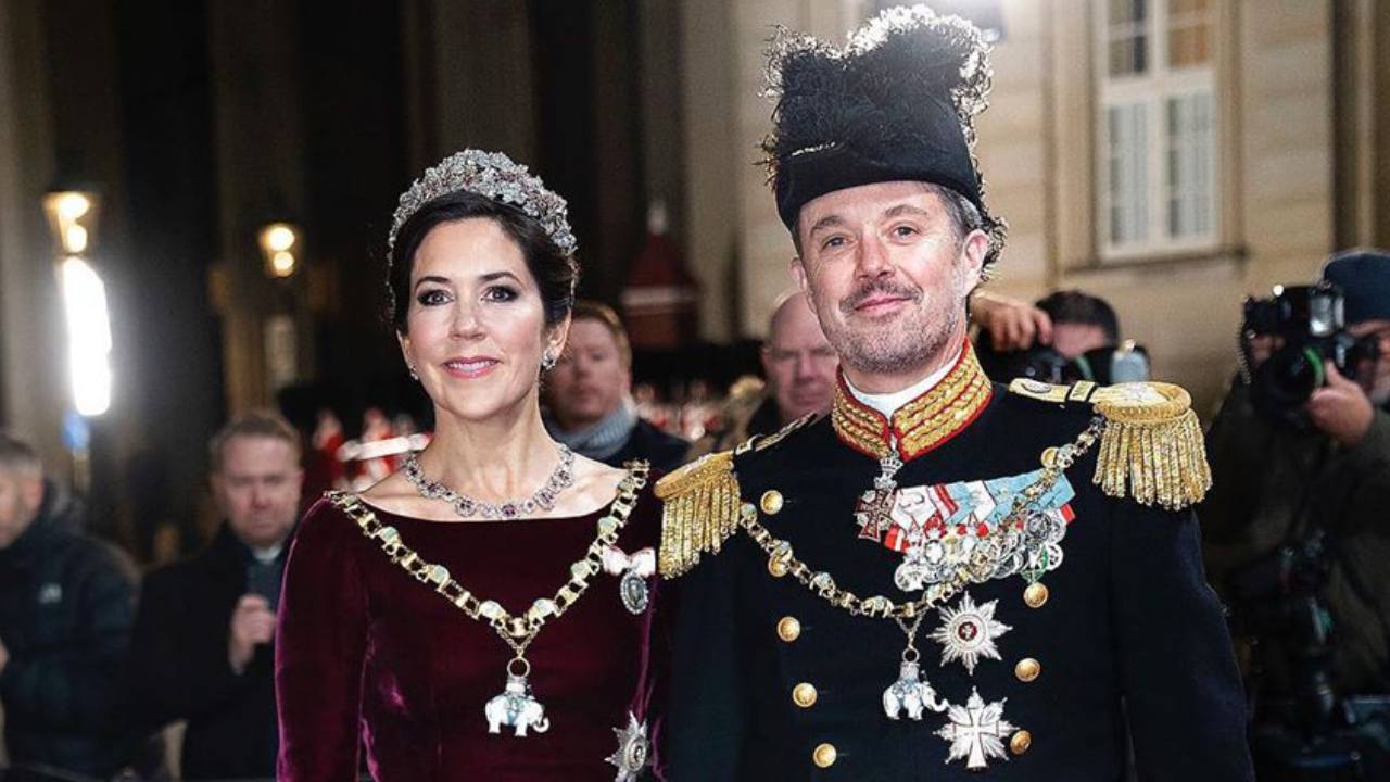 Princess Mary's royal finery at lavish New Year ball