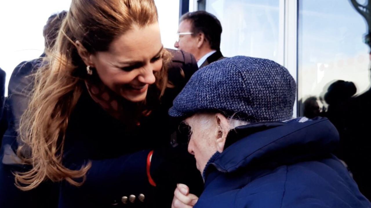 Touching moment 90-year-old superfan kisses the Duchess of Cambridge’s hand