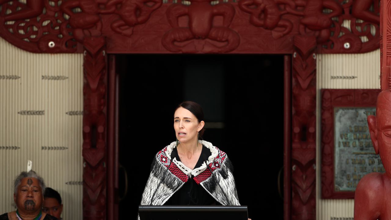 Jacinda Ardern makes rare public appearance with daughter Neve