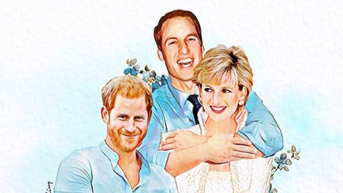 If Diana were alive: Artist shows how modern royal portraits might look with the People's Princess