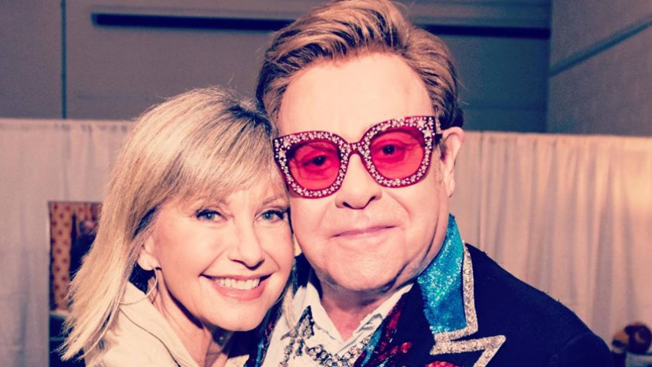 Elton John and Olivia Newton-John reunite in Melbourne