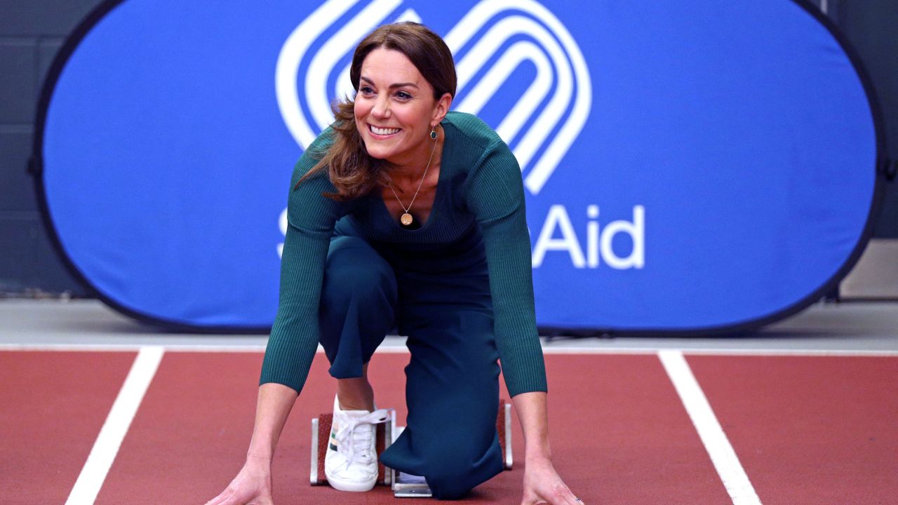 Kate Middleton shows off athletic skills at the London Stadium