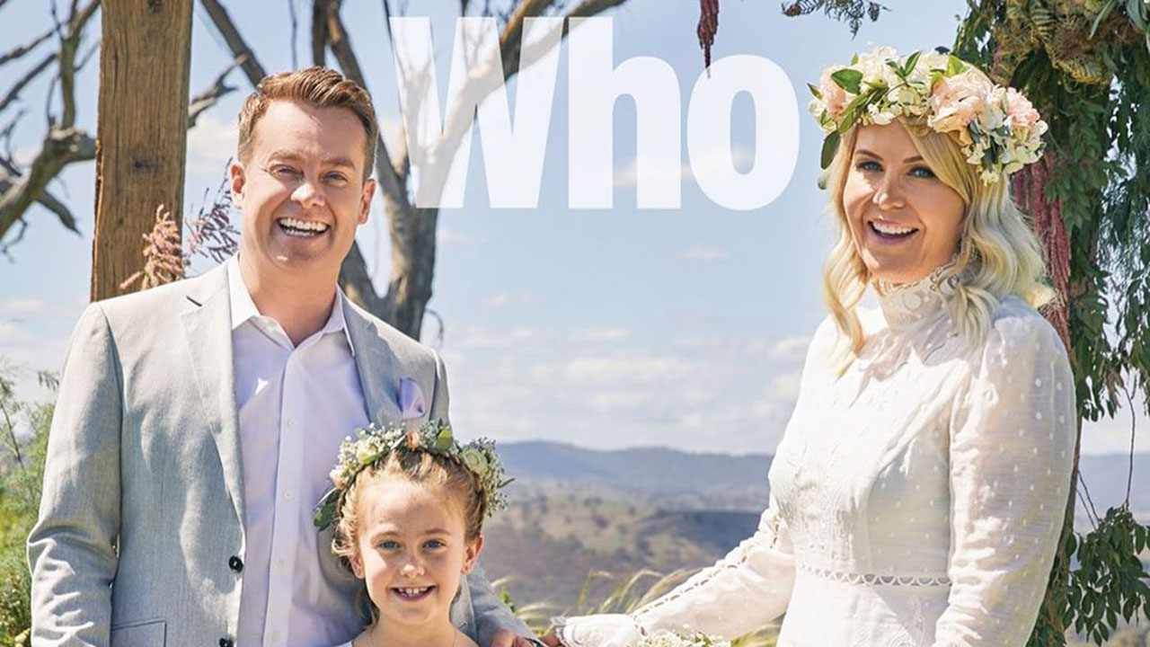 Grant Denyer and wife Chezzi renew their vows on 10th wedding anniversary