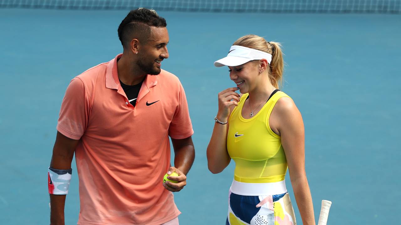 "Stay inside silly": Nick Kyrgios takes a gentle swipe at former partner's quarantine photo